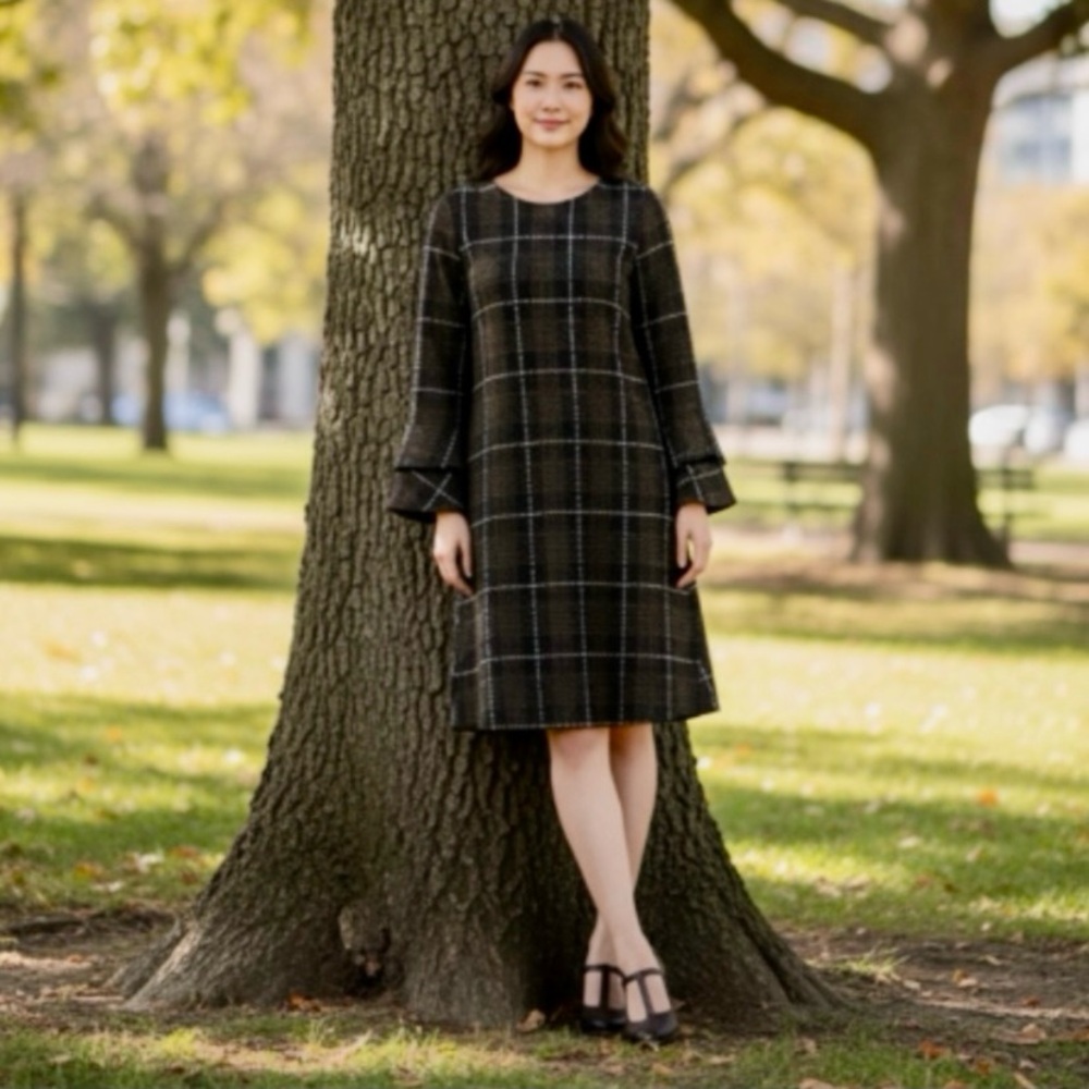 Ronni Nicole Studio Plaid Dress Size Medium